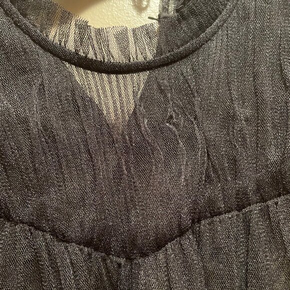 All Saints Sheer Black Blouse - Picture 8 of 10